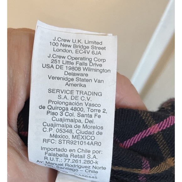 MADEWELL‎ Plaid Flannel Raglan Button-Front Shirtdress Boho women's 6 oversized - Picture 8 of 8